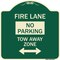 Signmission Fire Lane Tow-Away Zone W/ Bidirectional Arrow Heavy-Gauge Aluminum Sign, 18" x 18", G-1818-23979 A-DES-G-1818-23979 - alternate 1